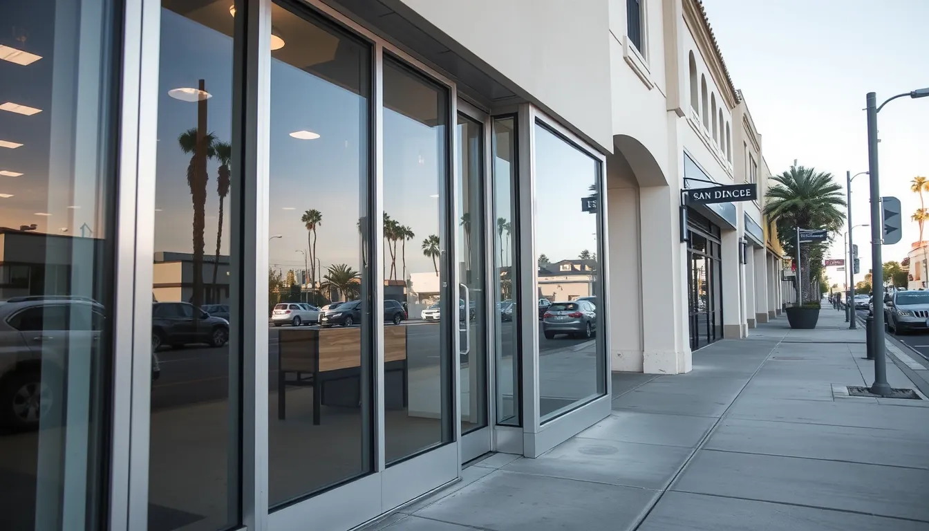 Commercial Window Repair in San Diego, CA — Storefront glass fixed with minimal downtime.